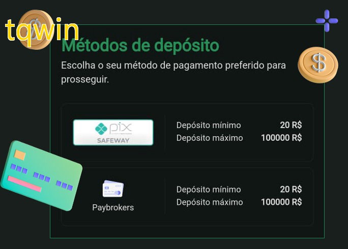 O cassino tqwinbet oferece uma grande variedade de métodos de pagamento